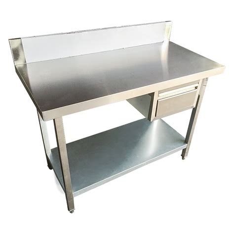 commercial stainless steel work table cabinet|commercial kitchen table with shelves.